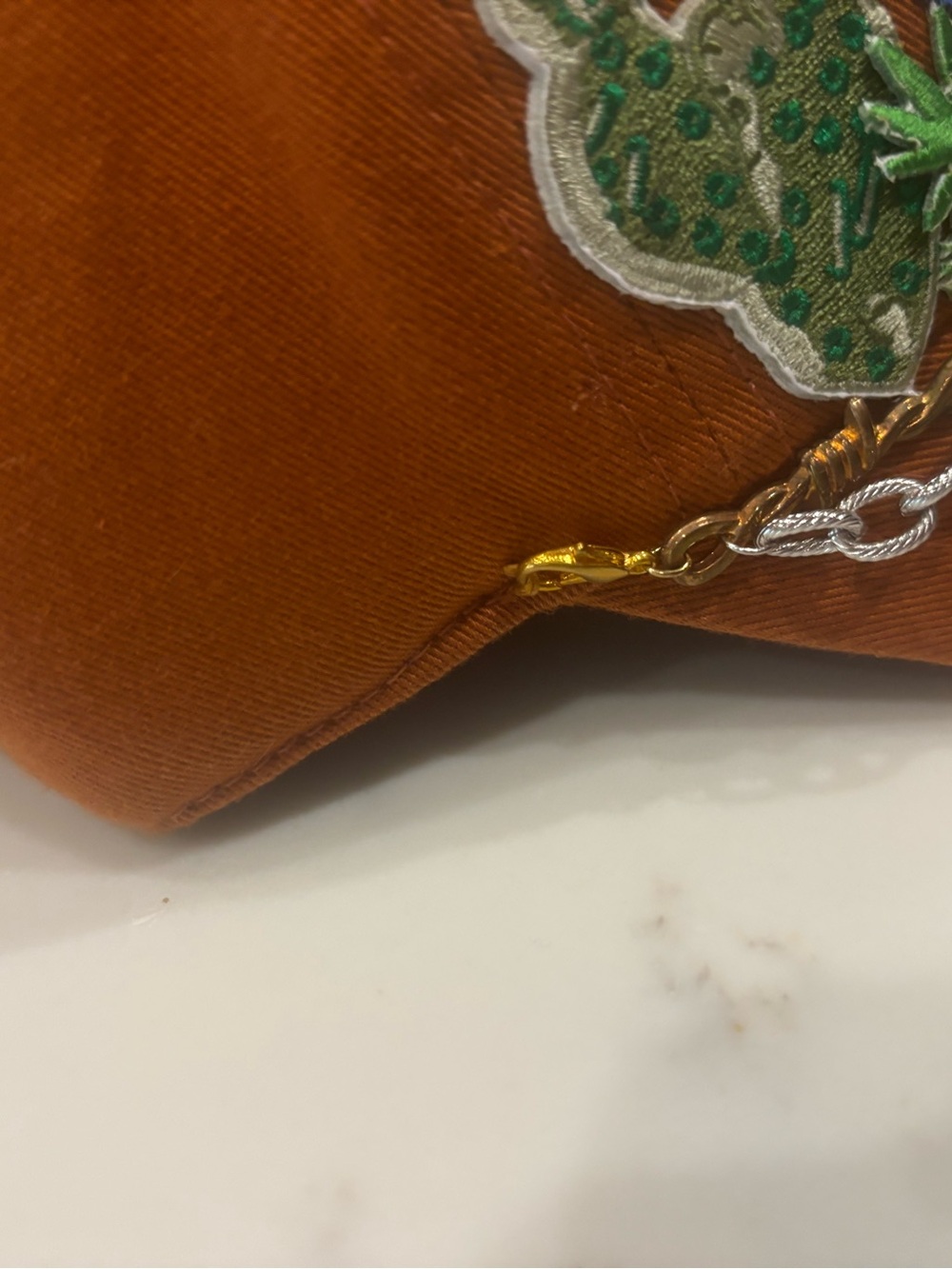 Texas Longhorns Embroidered Burnt Orange Baseball Cap with Beaded Accents - Picture 6 of 12